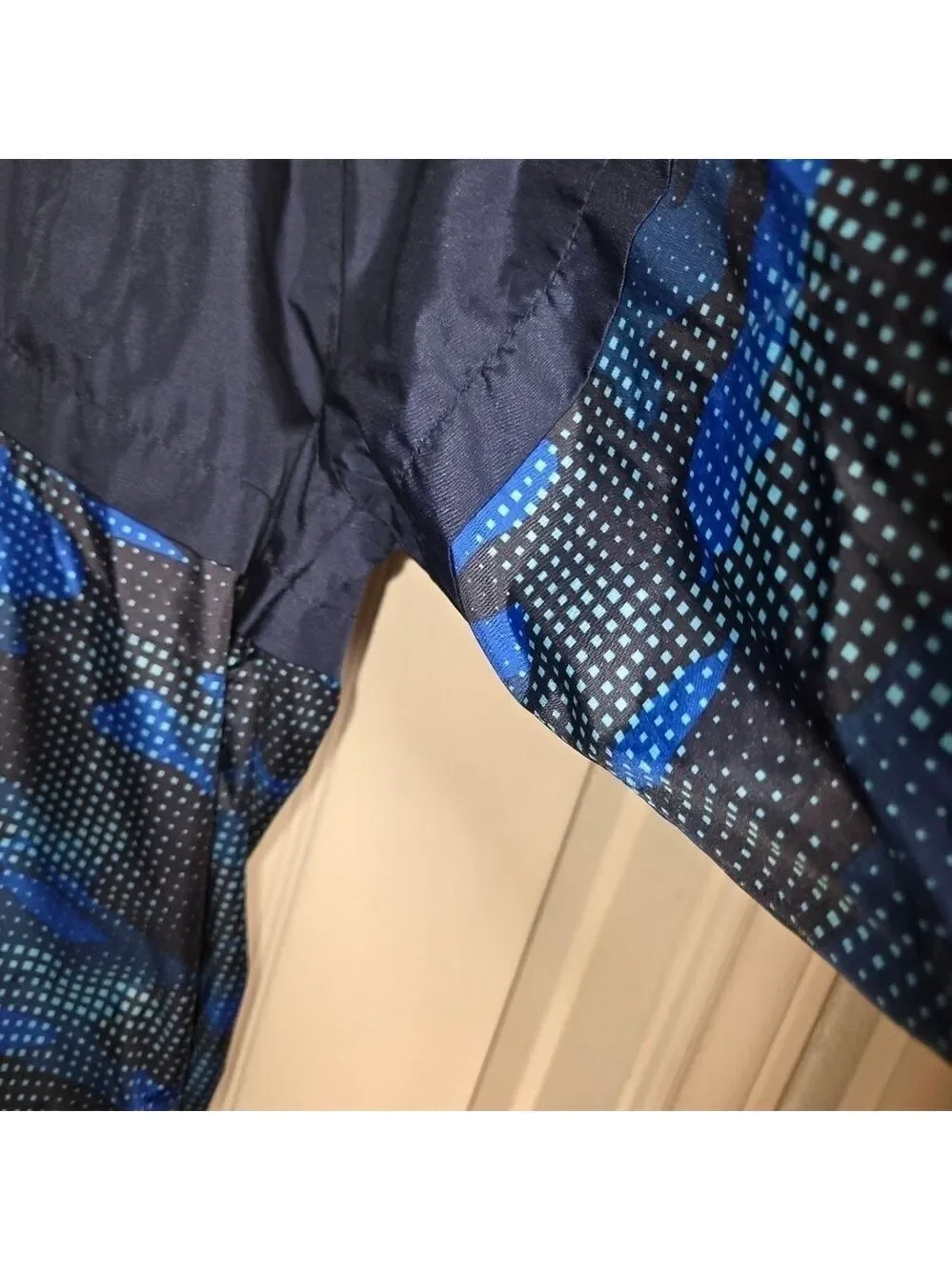 GAP GapFit Boys XXL 14/16 Blue Camo Hooded Windbreaker Jacket